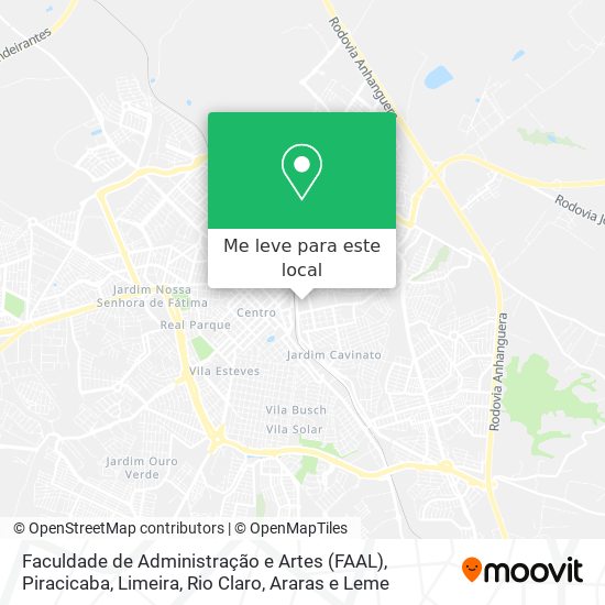 Faculdade de Administração e Artes (FAAL) mapa