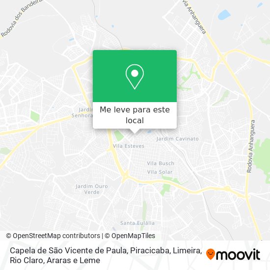 Capela de São Vicente de Paula mapa