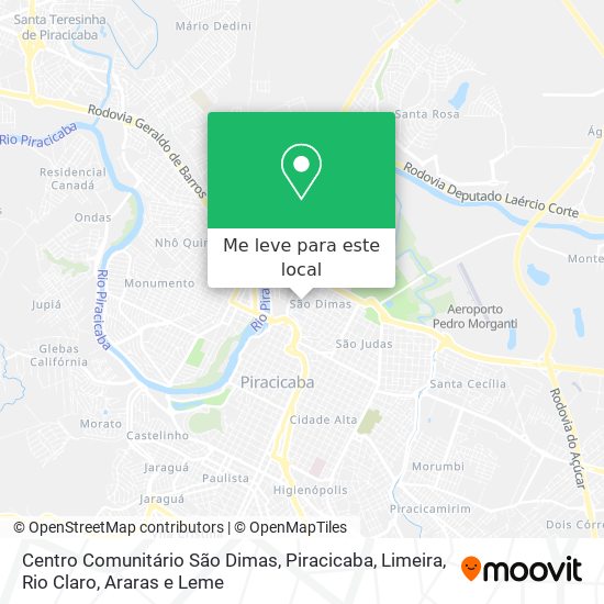 Centro Comunitário São Dimas mapa