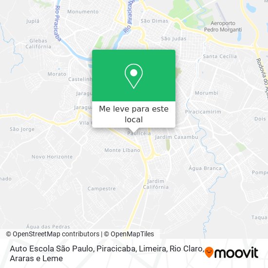 Auto Escola São Paulo mapa