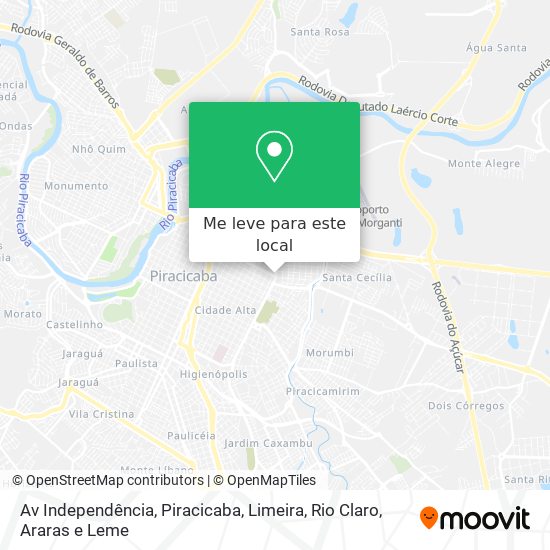 Av Independência mapa