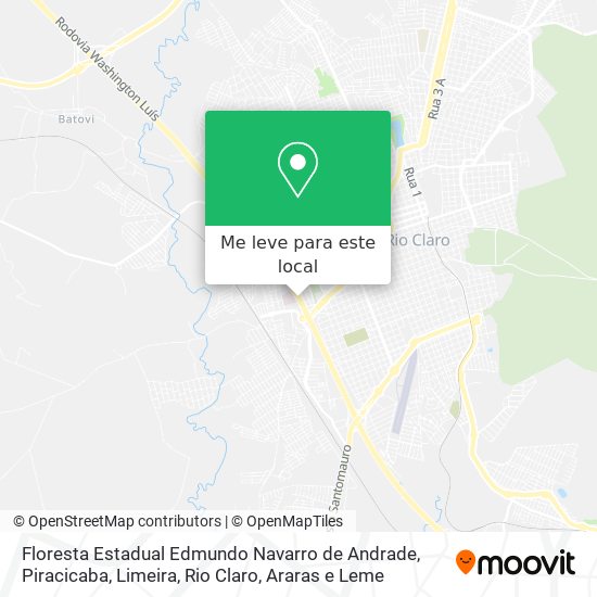 Floresta Estadual Edmundo Navarro de Andrade mapa