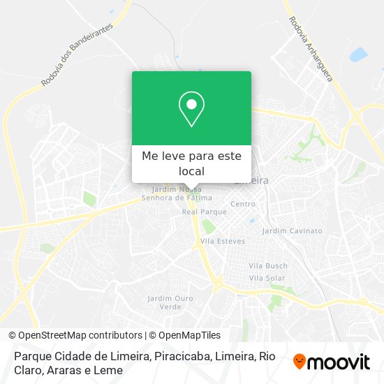 Parque Cidade de Limeira mapa