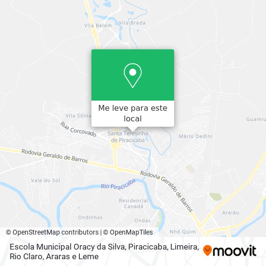 Escola Municipal Oracy da Silva mapa
