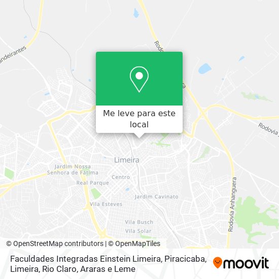 Faculdades Integradas Einstein Limeira mapa