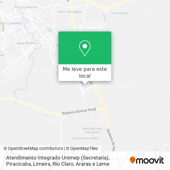 Atendimento Integrado Unimep (Secretaria) mapa
