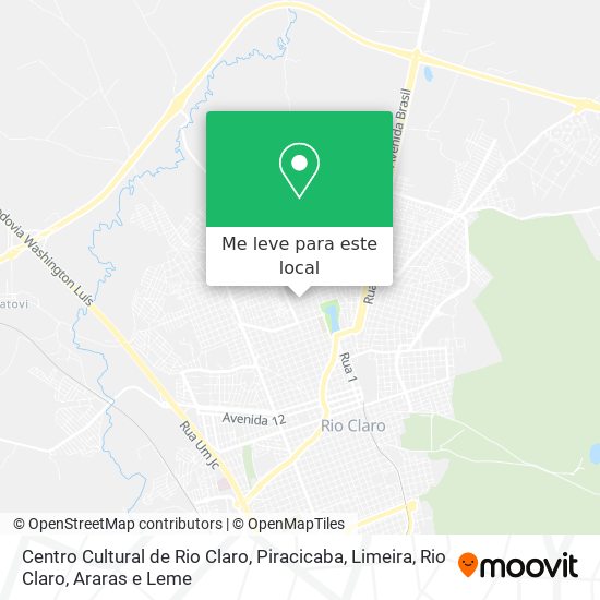 Centro Cultural de Rio Claro mapa