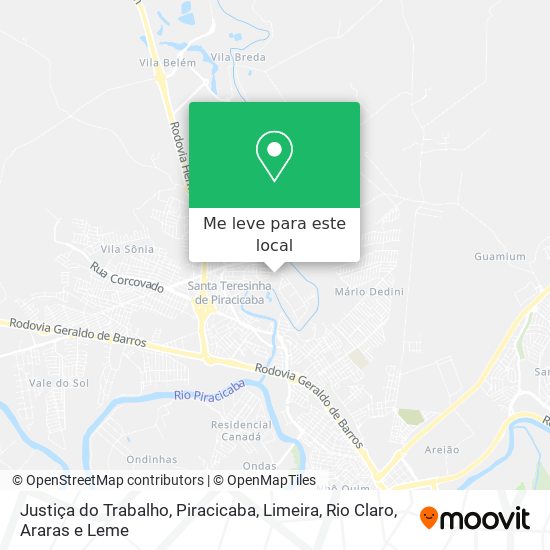 Justiça do Trabalho mapa