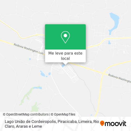 Lago União de Cordeiropolis mapa
