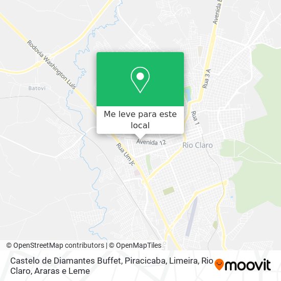 Castelo de Diamantes Buffet mapa