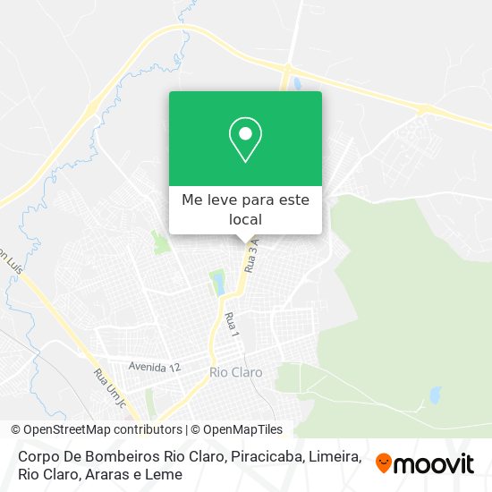 Corpo De Bombeiros Rio Claro mapa