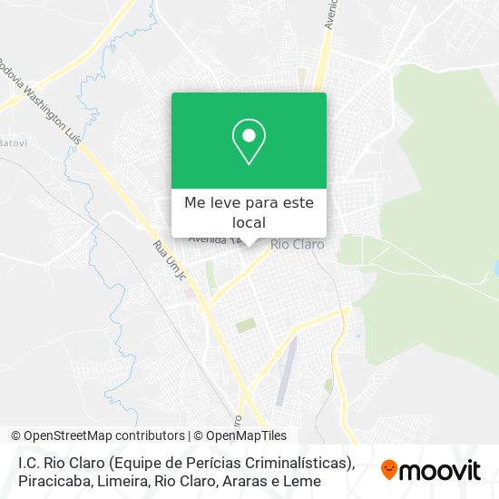 I.C. Rio Claro (Equipe de Perícias Criminalísticas) mapa