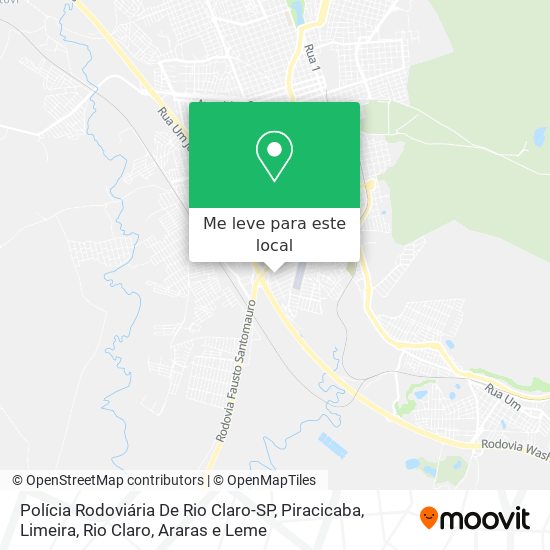 Polícia Rodoviária De Rio Claro-SP mapa