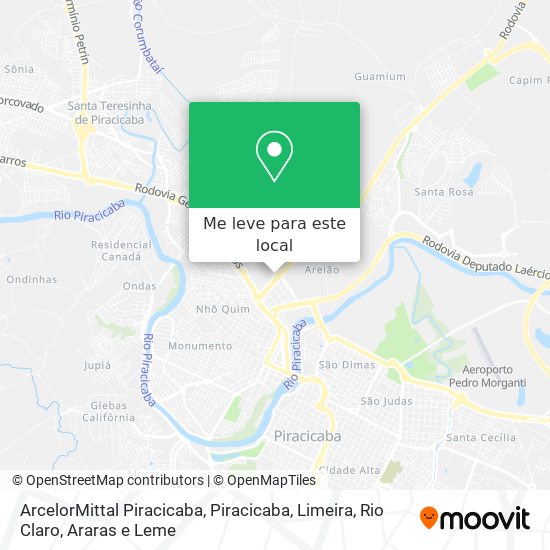 ArcelorMittal Piracicaba mapa