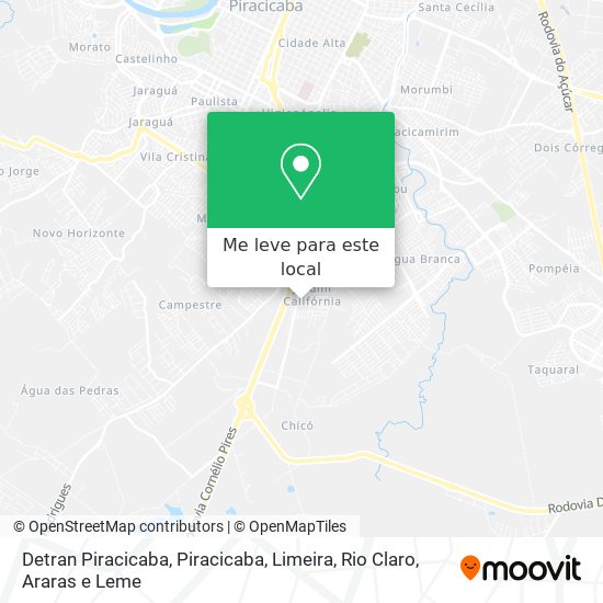 Detran Piracicaba mapa