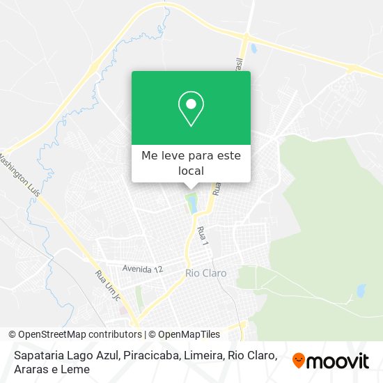 Sapataria Lago Azul mapa