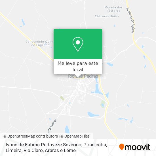 Ivone de Fatima Padoveze Severino mapa