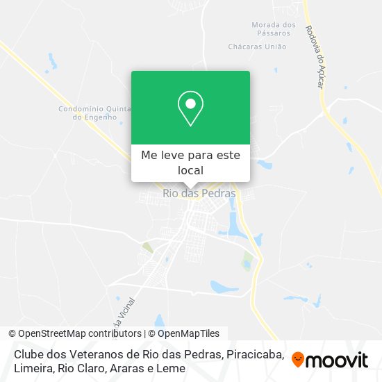 Clube dos Veteranos de Rio das Pedras mapa