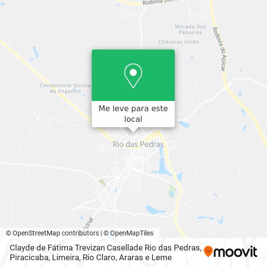 Clayde de Fátima Trevizan Casellade Rio das Pedras mapa