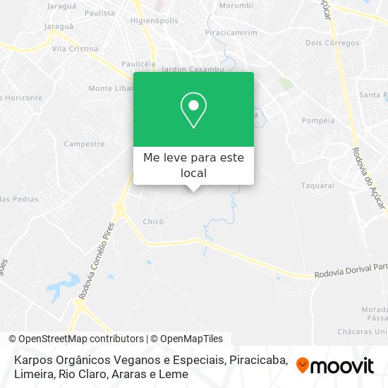 Karpos Orgânicos Veganos e Especiais mapa