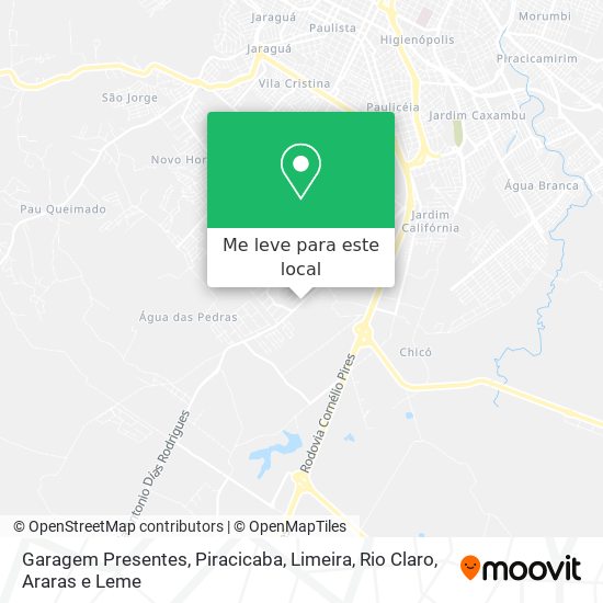 Garagem Presentes mapa