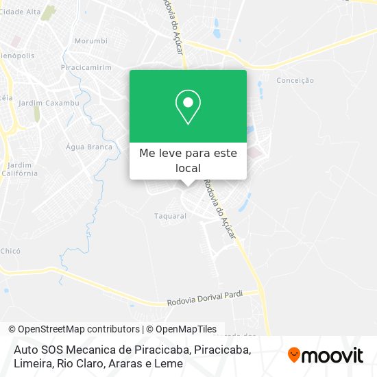 Auto SOS Mecanica de Piracicaba mapa