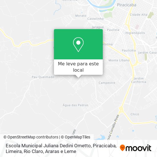 Escola Municipal Juliana Dedini Ometto mapa
