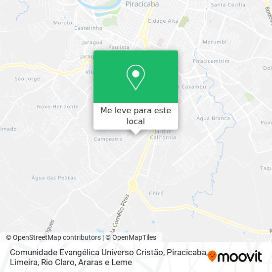 Comunidade Evangélica Universo Cristão mapa