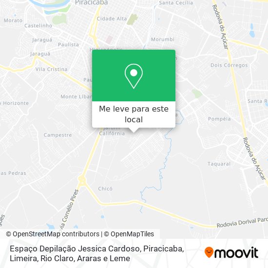 Espaço Depilação Jessica Cardoso mapa