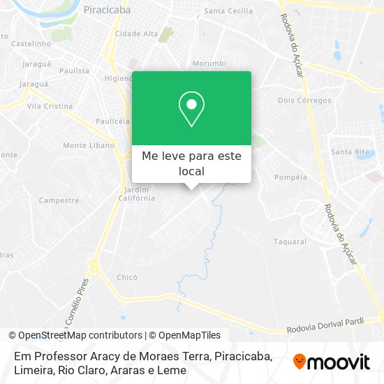 Em Professor Aracy de Moraes Terra mapa