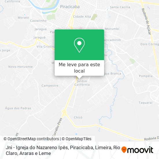 Jni - Igreja do Nazareno Ipês mapa