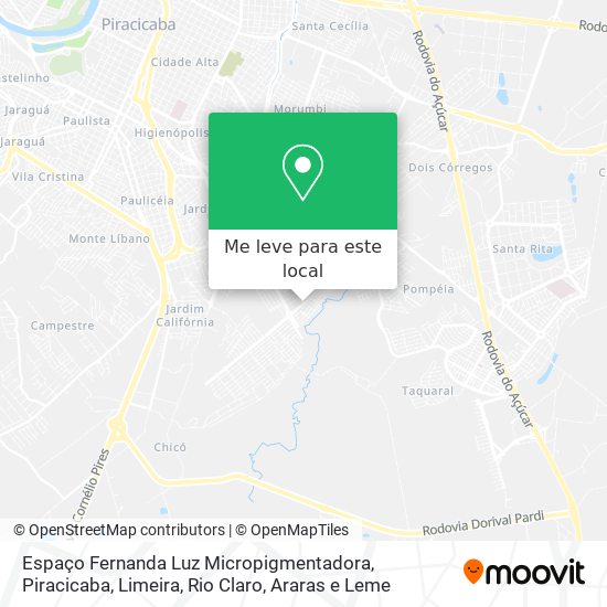 Espaço Fernanda Luz Micropigmentadora mapa