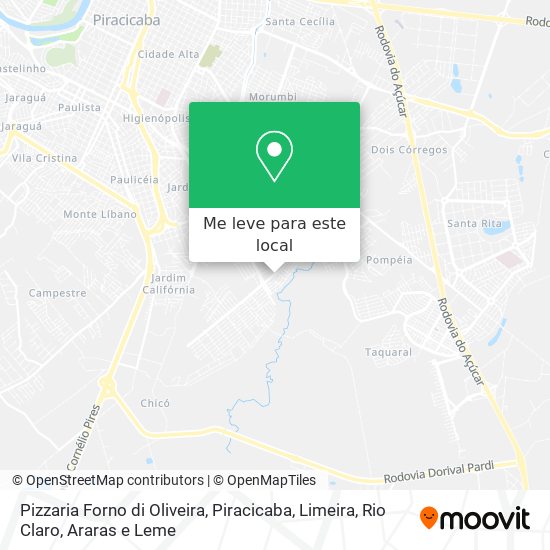 Pizzaria Forno di Oliveira mapa