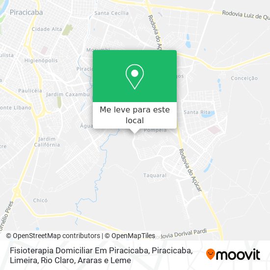 Fisioterapia Domiciliar Em Piracicaba mapa