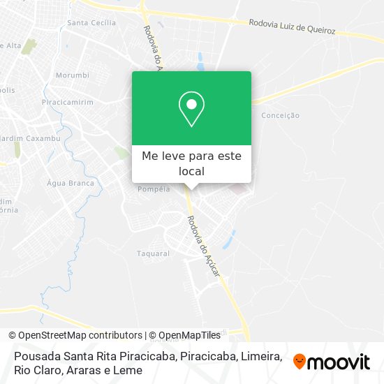 Pousada Santa Rita Piracicaba mapa