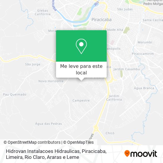 Hidrovan Instalacoes Hidraulicas mapa