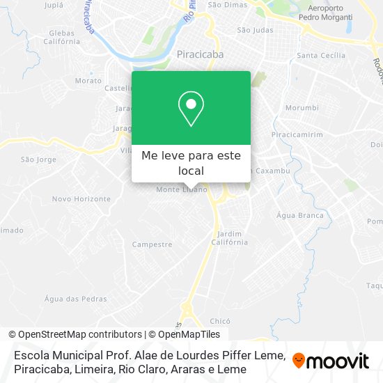 Escola Municipal Prof. Alae de Lourdes Piffer Leme mapa