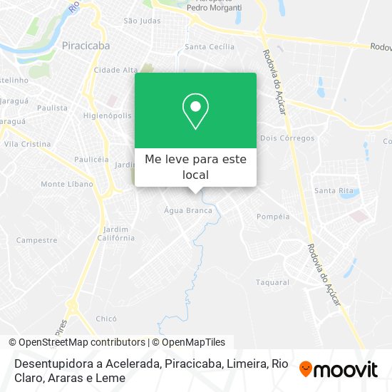 Desentupidora a Acelerada mapa