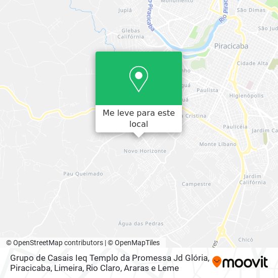 Grupo de Casais Ieq Templo da Promessa Jd Glória mapa