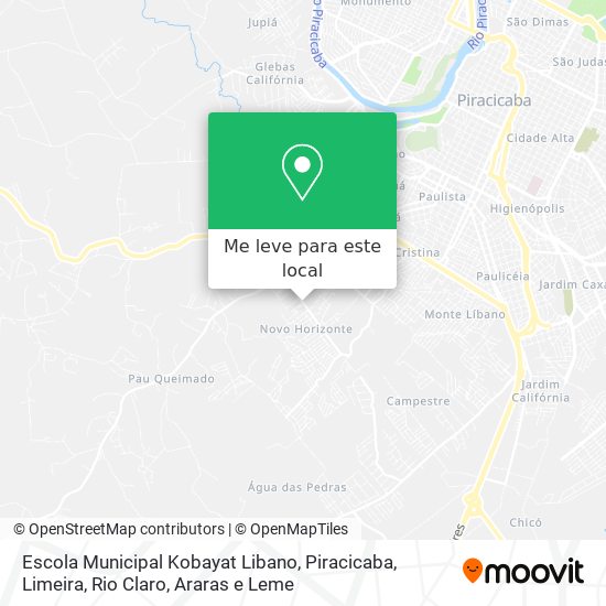 Escola Municipal Kobayat Libano mapa