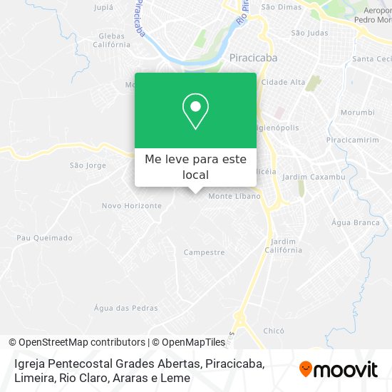 Igreja Pentecostal Grades Abertas mapa