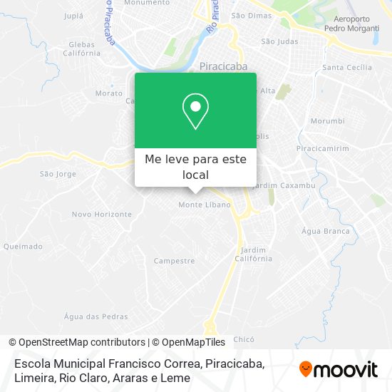 Escola Municipal Francisco Correa mapa
