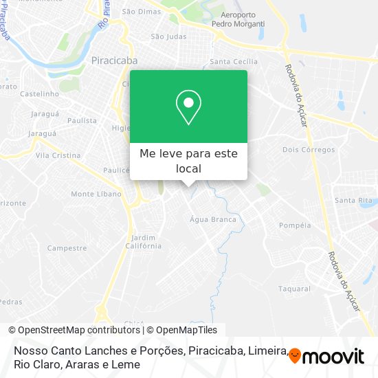 Nosso Canto Lanches e Porções mapa