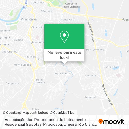 Associação dos Proprietários do Loteamento Residencial Gaivotas mapa