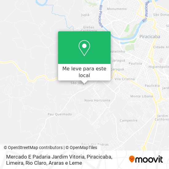Mercado E Padaria Jardim Vitoria mapa