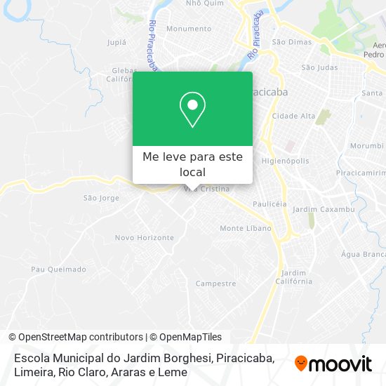 Escola Municipal do Jardim Borghesi mapa