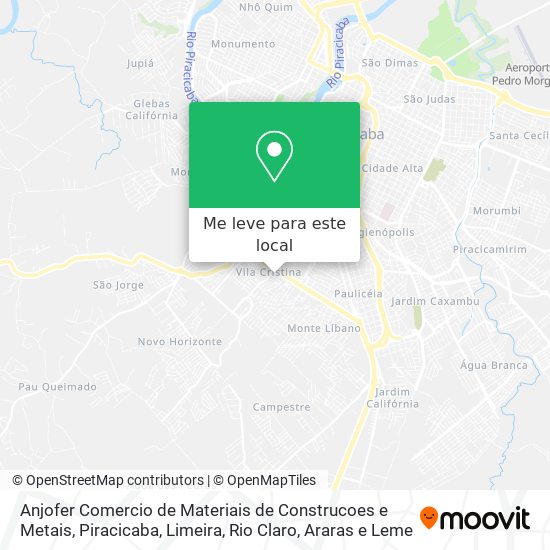 Anjofer Comercio de Materiais de Construcoes e Metais mapa