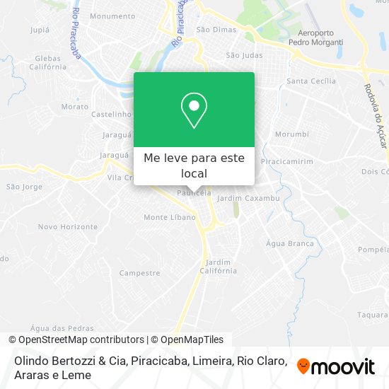 Olindo Bertozzi & Cia mapa