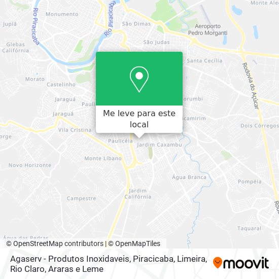 Agaserv - Produtos Inoxidaveis mapa