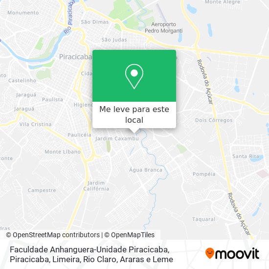 Faculdade Anhanguera-Unidade Piracicaba mapa
